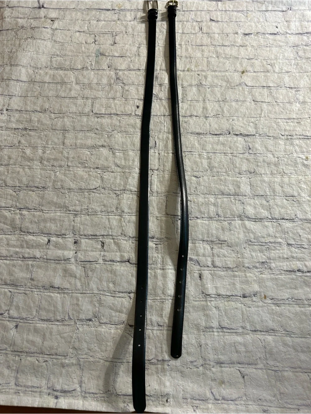 KENNETH COLE NEW YORK BLACK ITALIAN LEATHER & VTG LA RUE BLACK LEATHER BELTS L